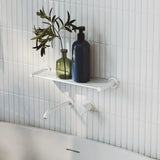 Kaya Basin/Bath Wall Mixer Set, Round Plates, 200mm Outlet, Matte White fienza