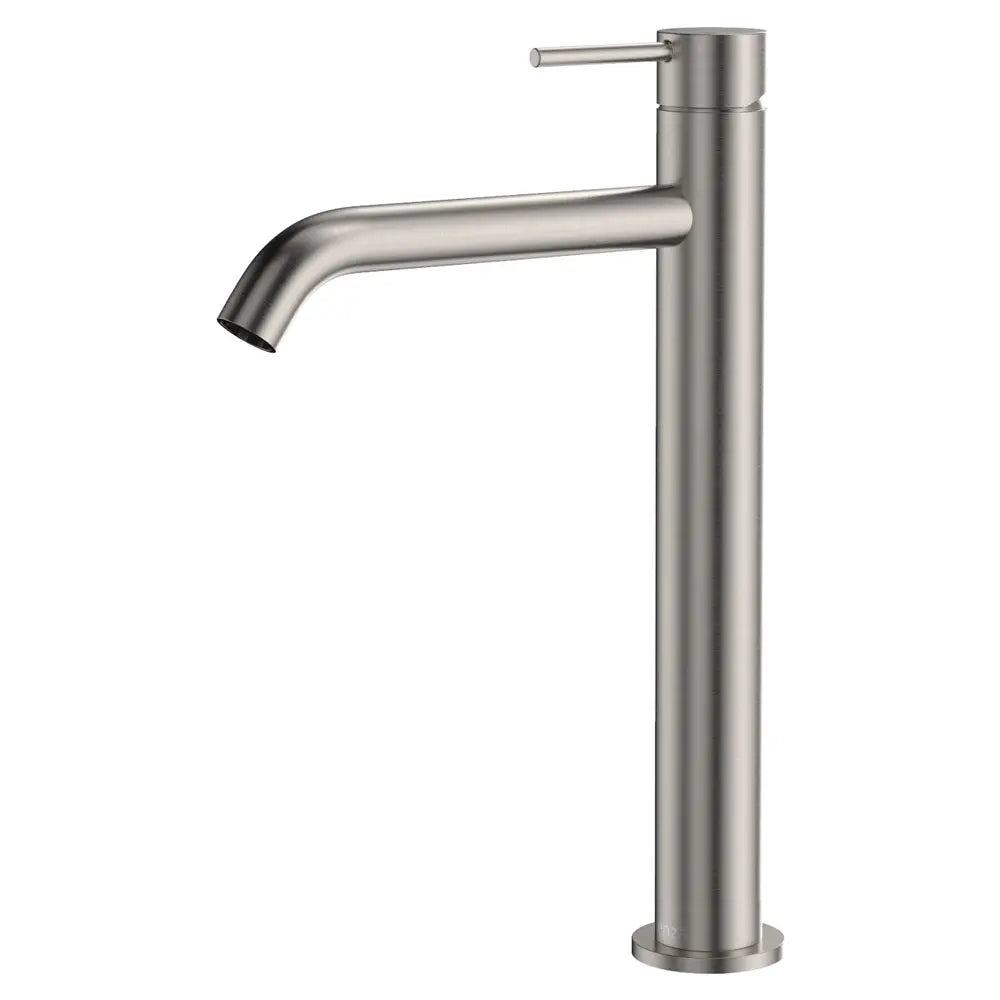 Kaya Tall Basin Mixer, Brushed Nickel fienza