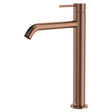 Kaya Tall Basin Mixer, Brushed Copper fienza