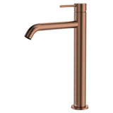 Kaya Tall Basin Mixer, Brushed Copper fienza