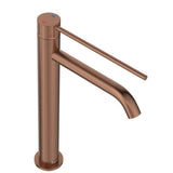 Kaya Care Tall Basin Mixer, Brushed Copper fienza