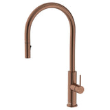 Kaya Pull-Out Sink Mixer, Brushed Copper fienza