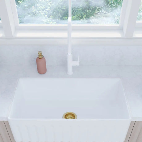 Kaya Pull-Out Sink Mixer, Matte White fienza