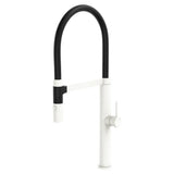 Kaya Pull Down Sink Mixer, Matte White Mixed fienza
