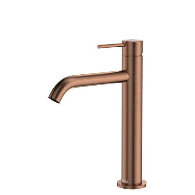 Kaya Medium Basin Mixer, Brushed Copper fienza
