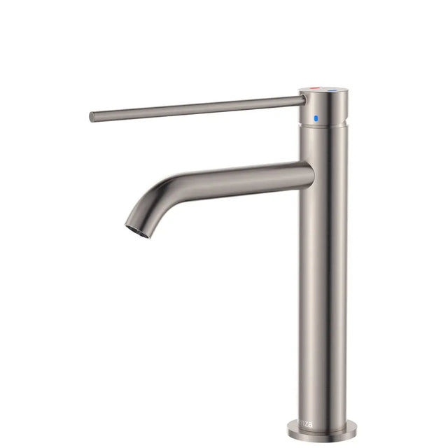 Kaya Care Medium Basin Mixer, Brushed Nickel fienza