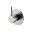 Kaya Up Wall Mixer, Large Round Plate, Brushed Nickel fienza