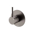 Kaya Up Wall Mixer, Large Round Plate, Gun Metal fienza