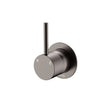 Kaya Up Wall Mixer, Small Round Plate, Gun Metal fienza