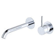 Kaya Up Basin/Bath Wall Mixer Set, Round Plates, 200mm Outlet, Chrome fienza