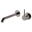 Kaya Up Basin/Bath Wall Mixer Set, Round Plates, 200mm Outlet, Gun Metal fienza