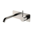 Kaya Up Basin/Bath Wall Mixer Set, Rectangular Plate, 160mm Outlet, Brushed Nickel fienza