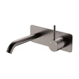 Kaya Up Basin/Bath Wall Mixer Set, Rectangular Plate, 160mm Outlet, Gun Metal fienza