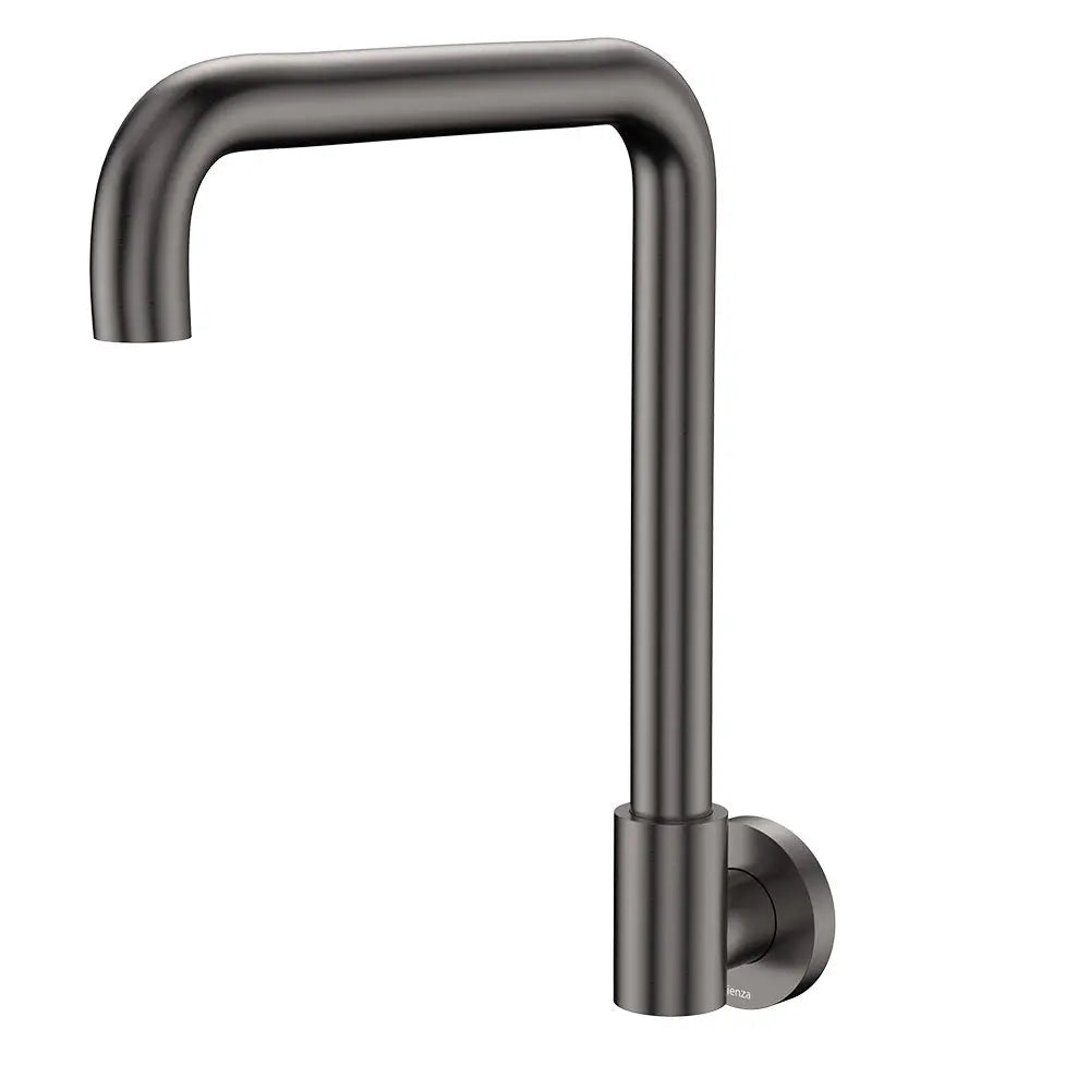 Kaya Squareline Wall Swivel Outlet Set, Gun Metal fienza