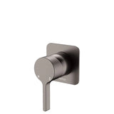Sansa Wall Mixer, Square Plate, Gun Metal fienza