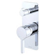 Sansa Wall Diverter Mixer, Rectangular Plate, Chrome fienza