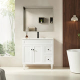 Harrington Freestanding PVC Vanity 900mm (Matte White) Poseidon