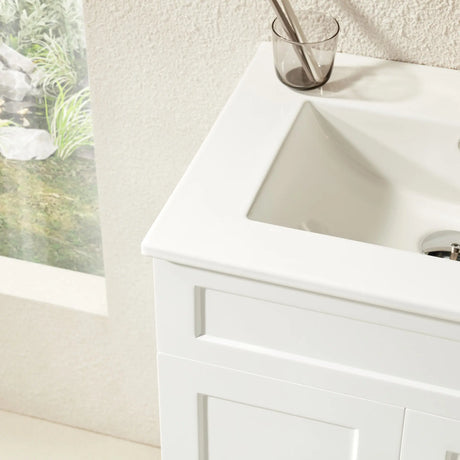 Harrington Floor PVC Cabinet Vanity 600mm (Matte White) Poseidon