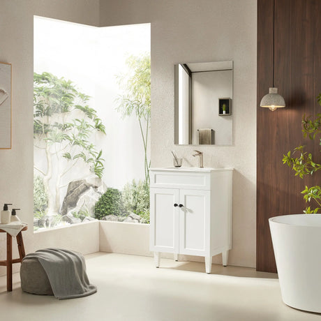 Harrington Floor PVC Cabinet Vanity 600mm (Matte White) Poseidon