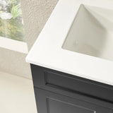 Harrington Floor PVC Cabinet Vanity 600mm (Matte Black) Poseidon