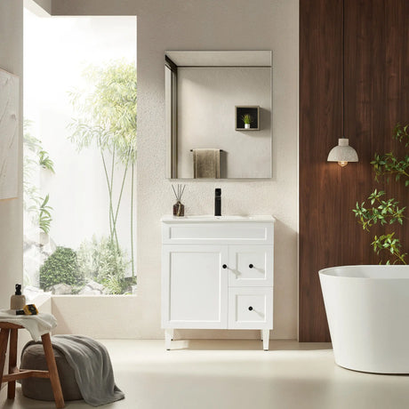 Harrington Floor PVC Cabinet Vanity 750mm (Matte White) Poseidon