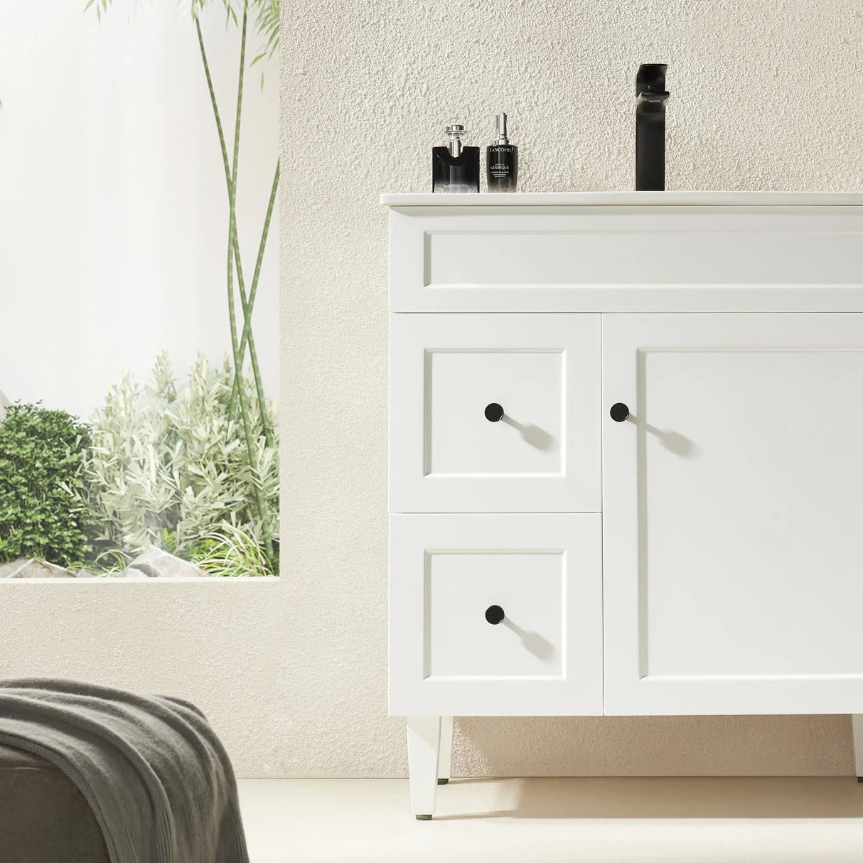 Harrington Floor PVC Cabinet Vanity 750mm (Matte White) Poseidon