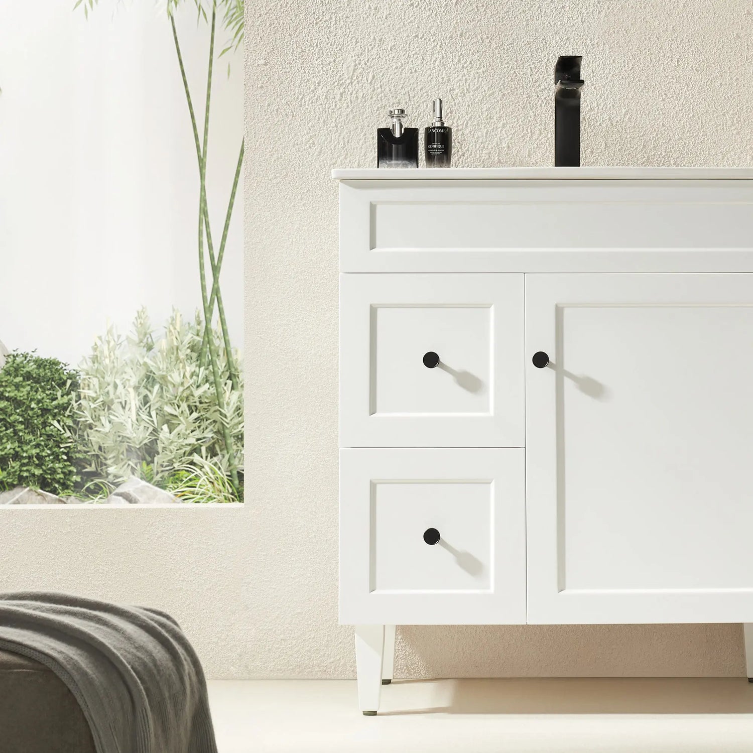 Harrington Floor PVC Cabinet Vanity 750mm (Matte White) Poseidon