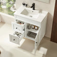 Harrington Floor PVC Cabinet Vanity 750mm (Matte White) Poseidon