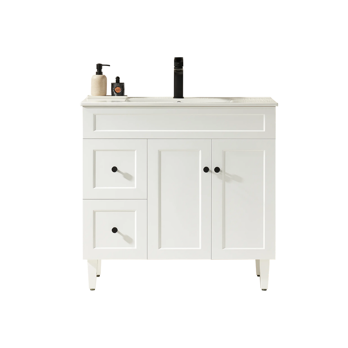 Harrington Freestanding PVC Vanity 900mm (Matte White) Poseidon