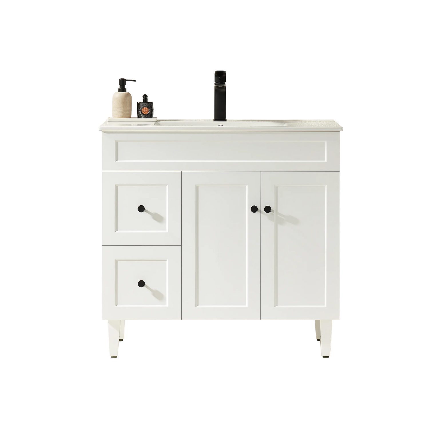 Harrington Freestanding PVC Vanity 900mm (Matte White) Poseidon