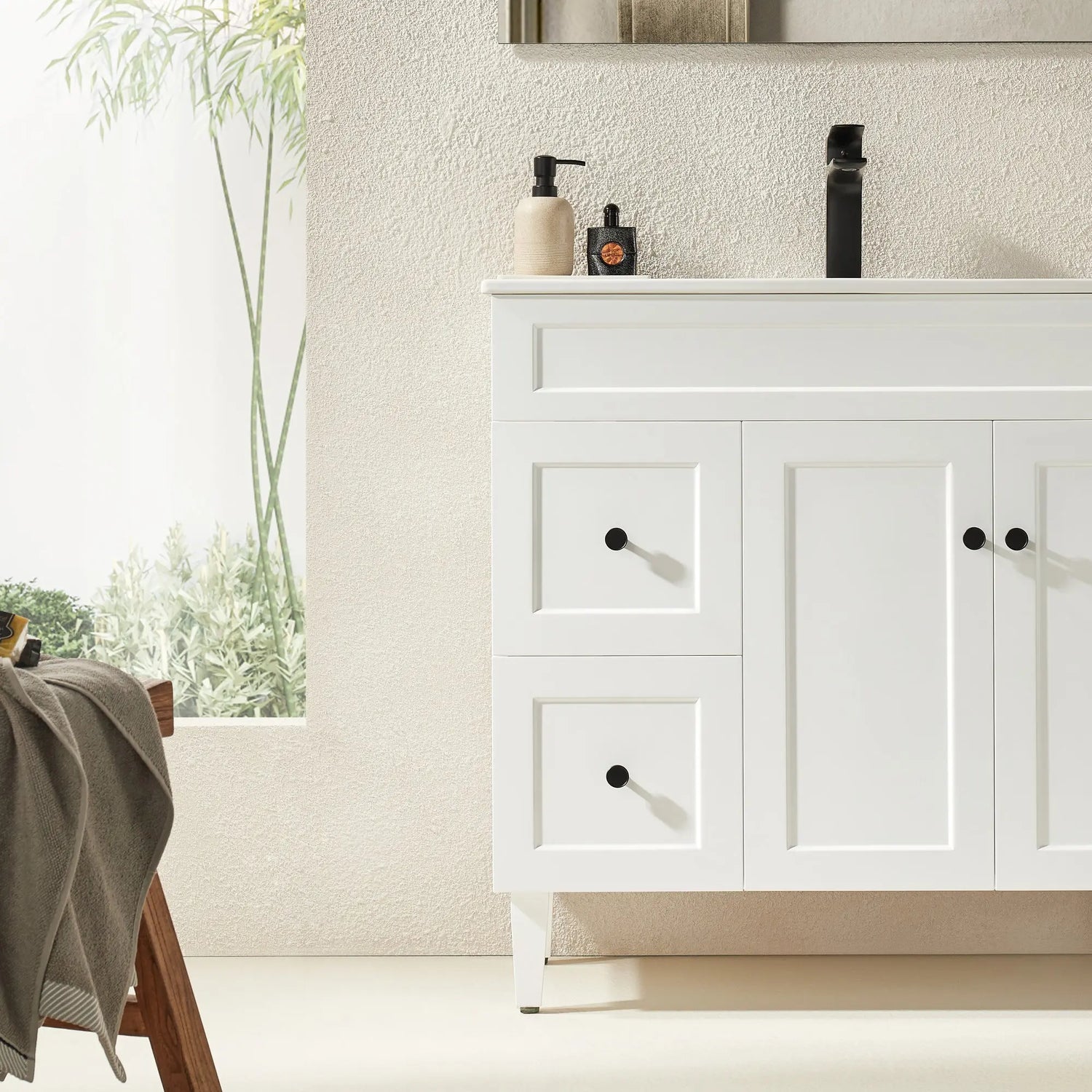 Harrington Freestanding PVC Vanity 900mm (Matte White) Poseidon