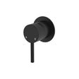 Axle Wall Mixer, Small Round Plate, Matte Black fienza