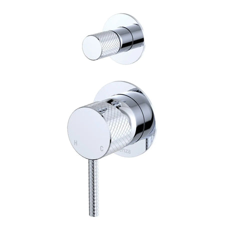 Axle Wall Diverter Mixer, Small Round Plates, Chrome fienza
