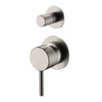 Axle Wall Diverter Mixer, Small Round Plates, Brushed Nickel fienza