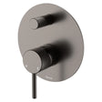 Axle Wall Diverter Mixer, Large Round Plate, Gun Metal fienza