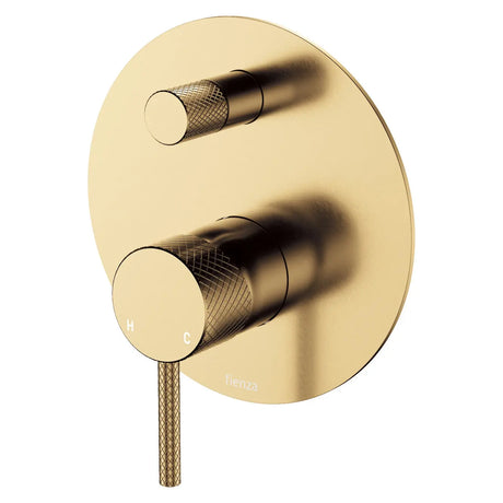 Axle Wall Diverter Mixer, Large Round Plate, Urban Brass fienza