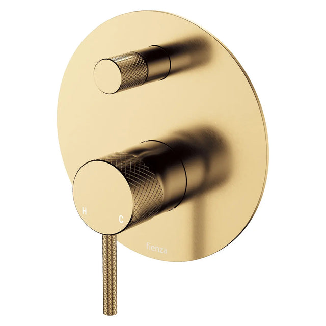 Axle Wall Diverter Mixer, Large Round Plate, Urban Brass fienza