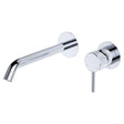 Axle Wall Basin/Bath Mixer Set, Round Plates, 200mm Outlet, Chrome fienza