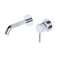 Axle Wall Basin/Bath Mixer Set, Round Plates, 160mm Outlet, Chrome fienza