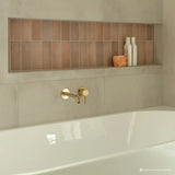 Axle Wall Basin/Bath Mixer Set, Round Plates, 200mm Outlet, Urban Brass fienza