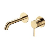 Axle Wall Basin/Bath Mixer Set, Round Plates, 160mm Outlet, Urban Brass fienza