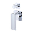 Tono Wall Diverter Mixer, Square Plates, Chrome fienza