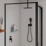 Tono Wall Diverter Mixer, Square Plates, Matte Black fienza