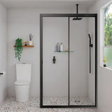 Tono Wall Diverter Mixer, Square Plates, Matte Black fienza