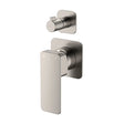 Tono Wall Diverter Mixer, Square Plates, Brushed Nickel fienza