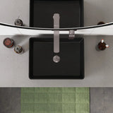 Tono Basin/Bath Wall Mixer Set, Rectangular Plate, 200mm Outlet, Gun Metal fienza