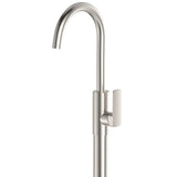 Tono Floor Mounted Basin/Bath Mixer, Brushed Nickel fienza