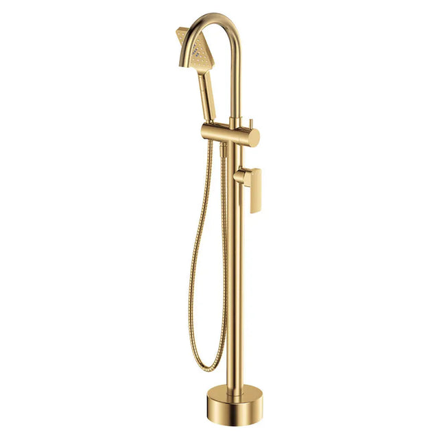 Tono Floor Mounted Bath Mixer With Hand Shower, Urban Brass fienza