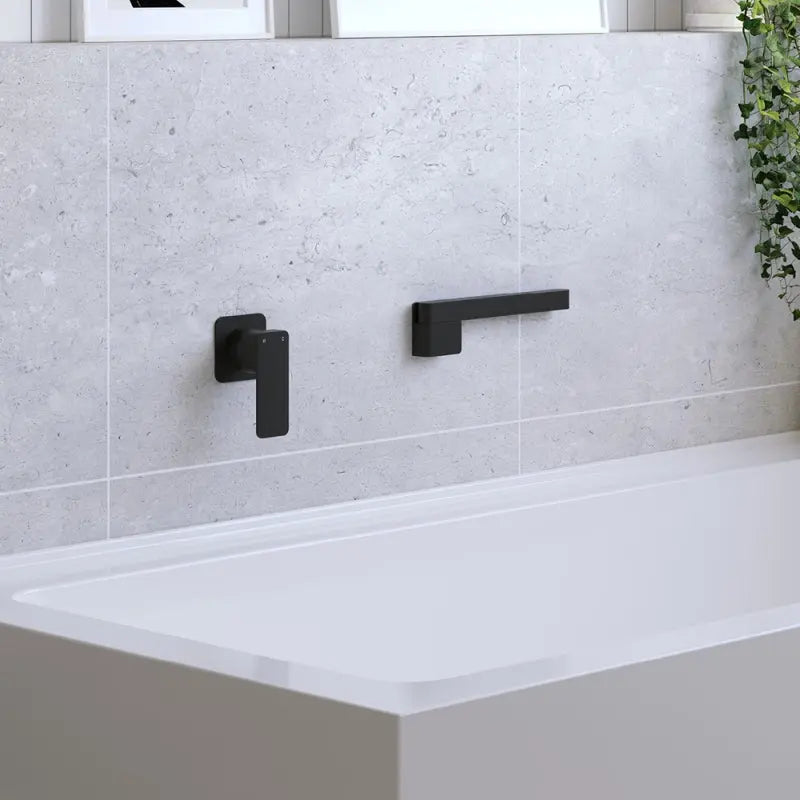 Tono Swivel Bath Outlet, Matte Black fienza