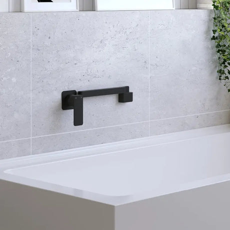 Tono Swivel Bath Outlet, Matte Black fienza
